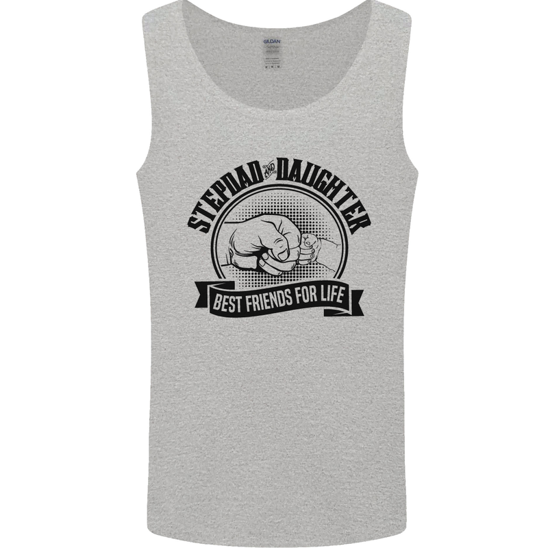 Stepdad & Daughter Best Father's Day Mens Vest Tank Top Sports Grey