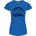 Stepdad & Daughter Best Father's Day Womens Petite Cut T-Shirt Royal Blue