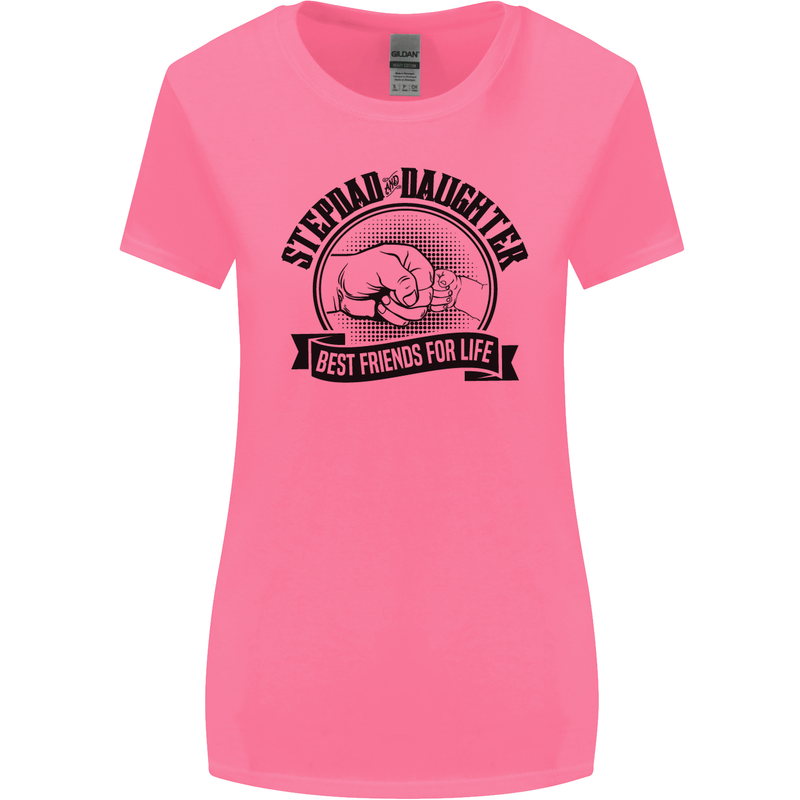 Stepdad & Daughter Best Father's Day Womens Wider Cut T-Shirt Azalea