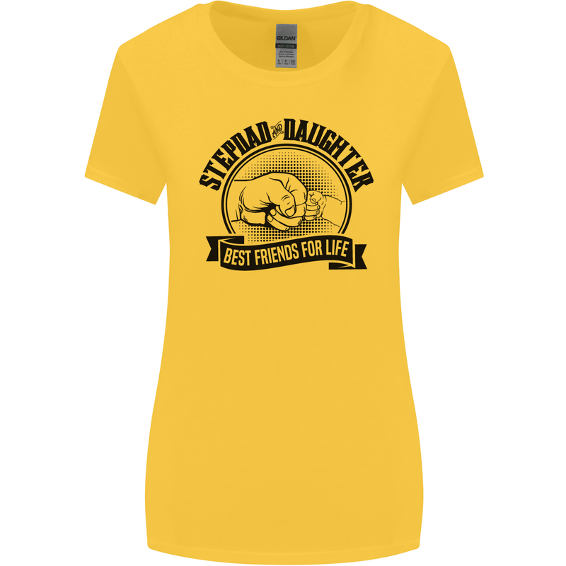 Stepdad & Daughter Best Father's Day Womens Wider Cut T-Shirt Yellow