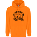Stepdad & Daughters Friends Father's Day Childrens Kids Hoodie Orange