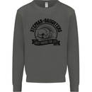 Stepdad & Daughters Friends Father's Day Kids Sweatshirt Jumper Storm Grey