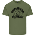 Stepdad & Daughters Friends Father's Day Mens Cotton T-Shirt Tee Top Military Green