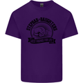 Stepdad & Daughters Friends Father's Day Mens Cotton T-Shirt Tee Top Purple