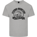 Stepdad & Daughters Friends Father's Day Mens Cotton T-Shirt Tee Top Sports Grey
