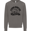 Stepdad & Daughters Friends Father's Day Mens Sweatshirt Jumper Charcoal
