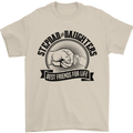 Stepdad & Daughters Friends Father's Day Mens T-Shirt Cotton Gildan Sand