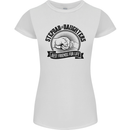 Stepdad & Daughters Friends Father's Day Womens Petite Cut T-Shirt White