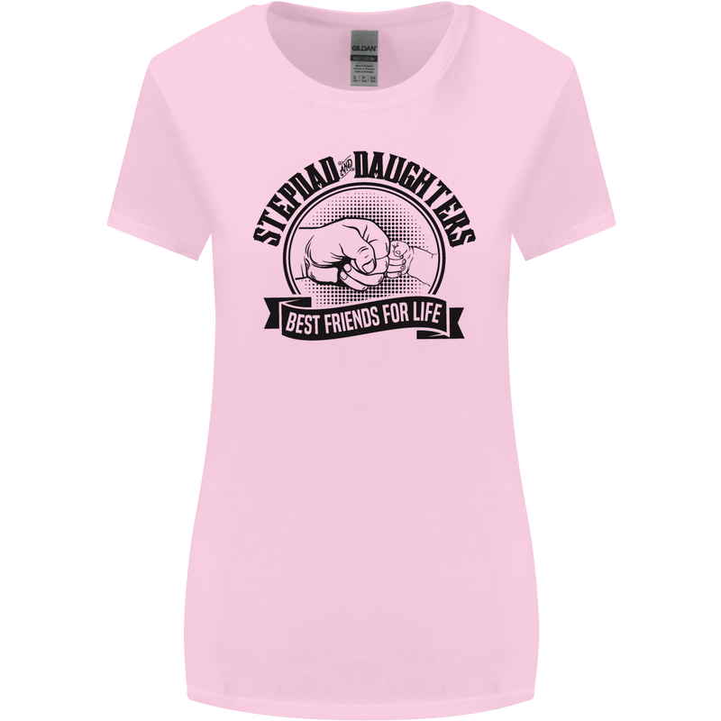 Stepdad & Daughters Friends Father's Day Womens Wider Cut T-Shirt Light Pink