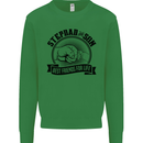Stepdad & Son Best Friends Father's Day Kids Sweatshirt Jumper Irish Green