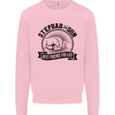 Stepdad & Son Best Friends Father's Day Kids Sweatshirt Jumper Light Pink