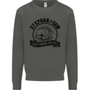 Stepdad & Son Best Friends Father's Day Kids Sweatshirt Jumper Storm Grey