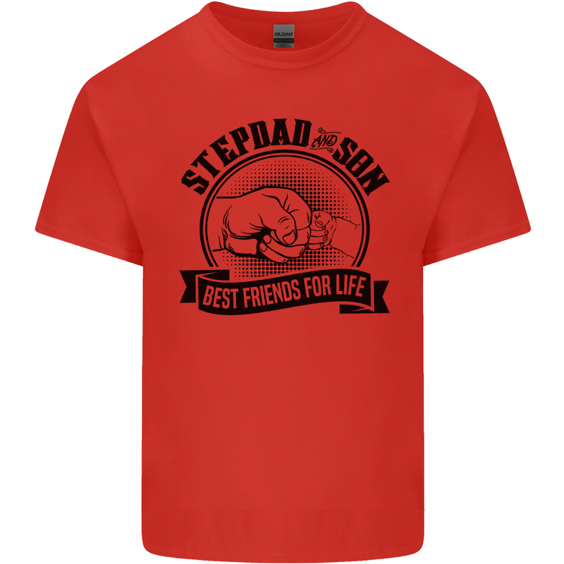 Stepdad & Son Best Friends Father's Day Kids T-Shirt Childrens Red