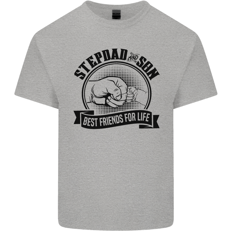 Stepdad & Son Best Friends Father's Day Kids T-Shirt Childrens Sports Grey