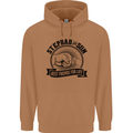 Stepdad & Son Best Friends Father's Day Mens 80% Cotton Hoodie Caramel Latte