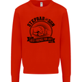 Stepdad & Son Best Friends Father's Day Mens Sweatshirt Jumper Bright Red