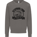 Stepdad & Son Best Friends Father's Day Mens Sweatshirt Jumper Charcoal