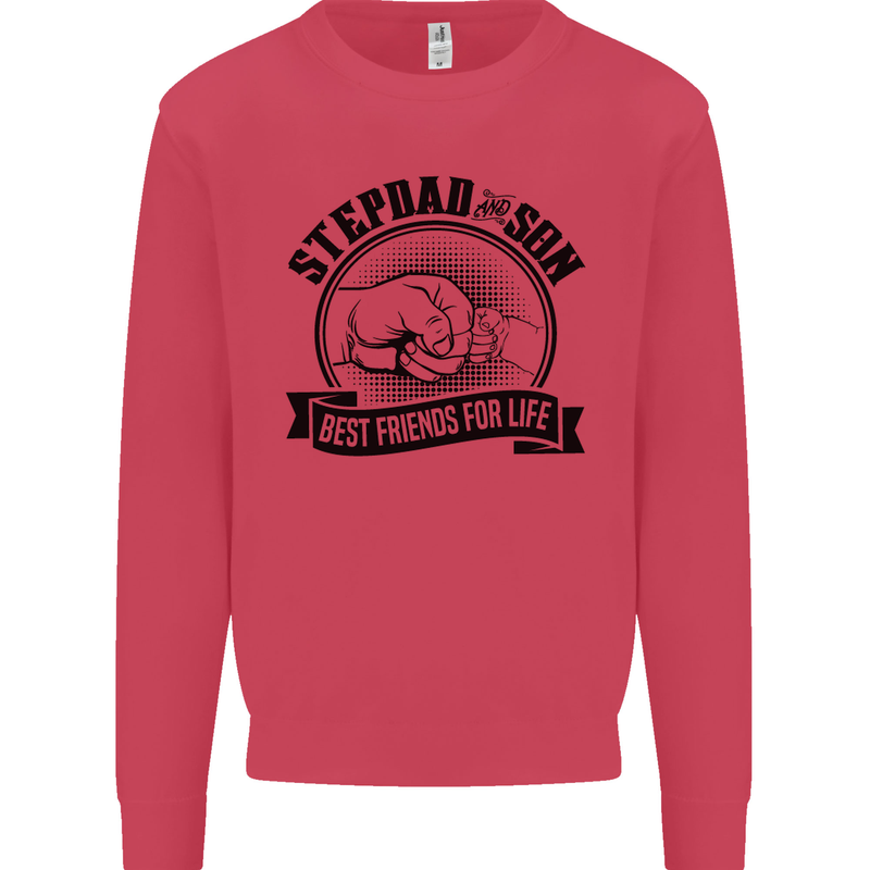 Stepdad & Son Best Friends Father's Day Mens Sweatshirt Jumper Heliconia