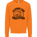 Stepdad & Son Best Friends Father's Day Mens Sweatshirt Jumper Orange