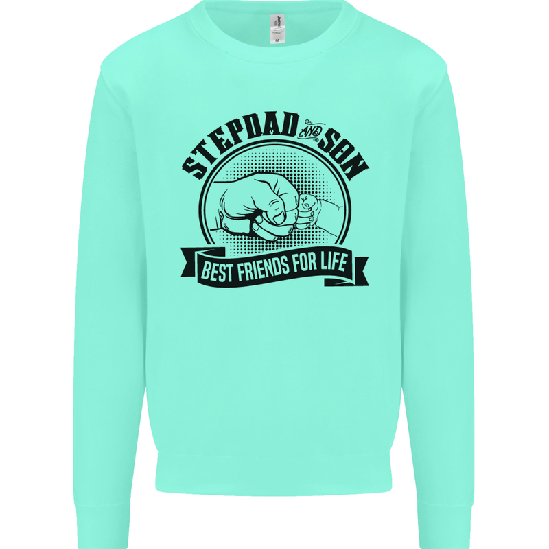 Stepdad & Son Best Friends Father's Day Mens Sweatshirt Jumper Peppermint
