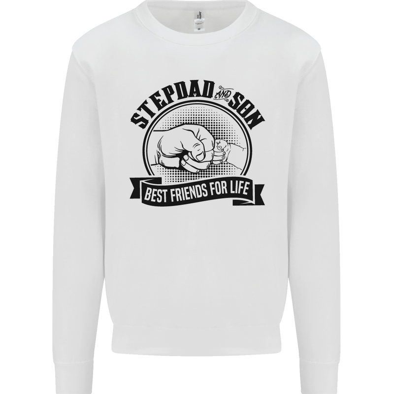 Stepdad & Son Best Friends Father's Day Mens Sweatshirt Jumper White