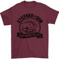Stepdad & Son Best Friends Father's Day Mens T-Shirt Cotton Gildan Maroon