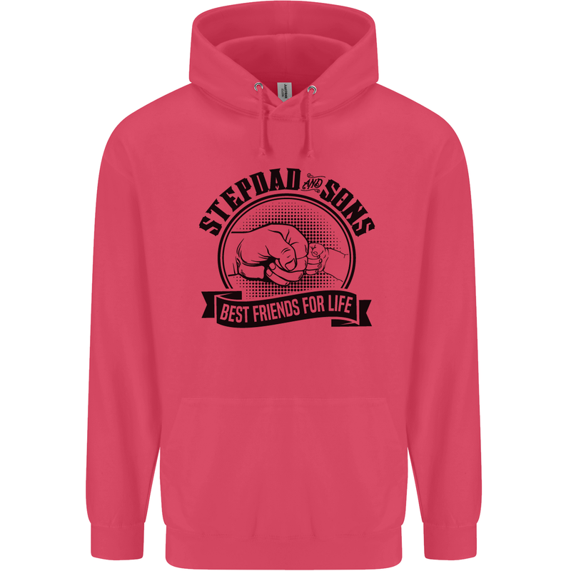 Stepdad & Sons Best Friends Father's Day Childrens Kids Hoodie Heliconia