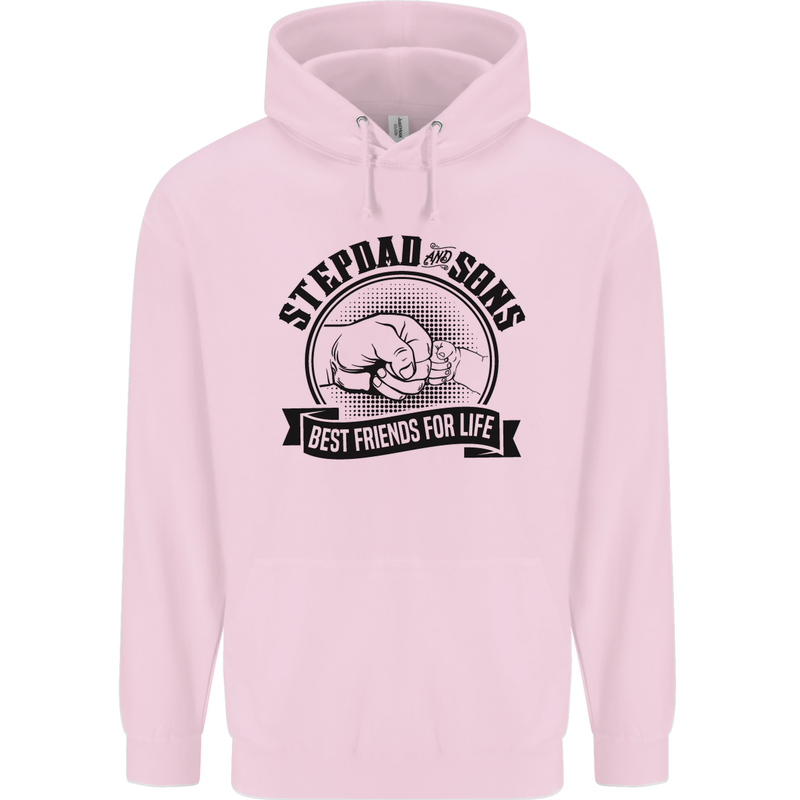 Stepdad & Sons Best Friends Father's Day Childrens Kids Hoodie Light Pink