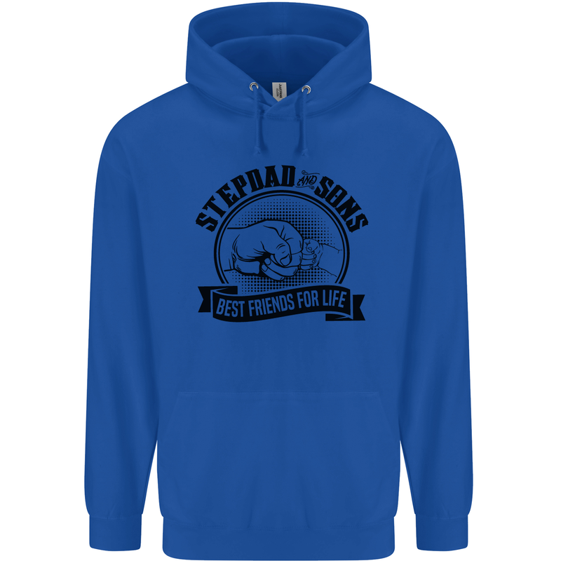 Stepdad & Sons Best Friends Father's Day Childrens Kids Hoodie Royal Blue