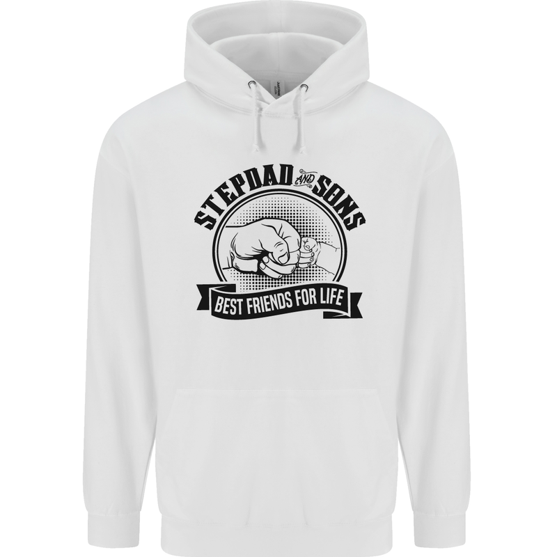 Stepdad & Sons Best Friends Father's Day Childrens Kids Hoodie White