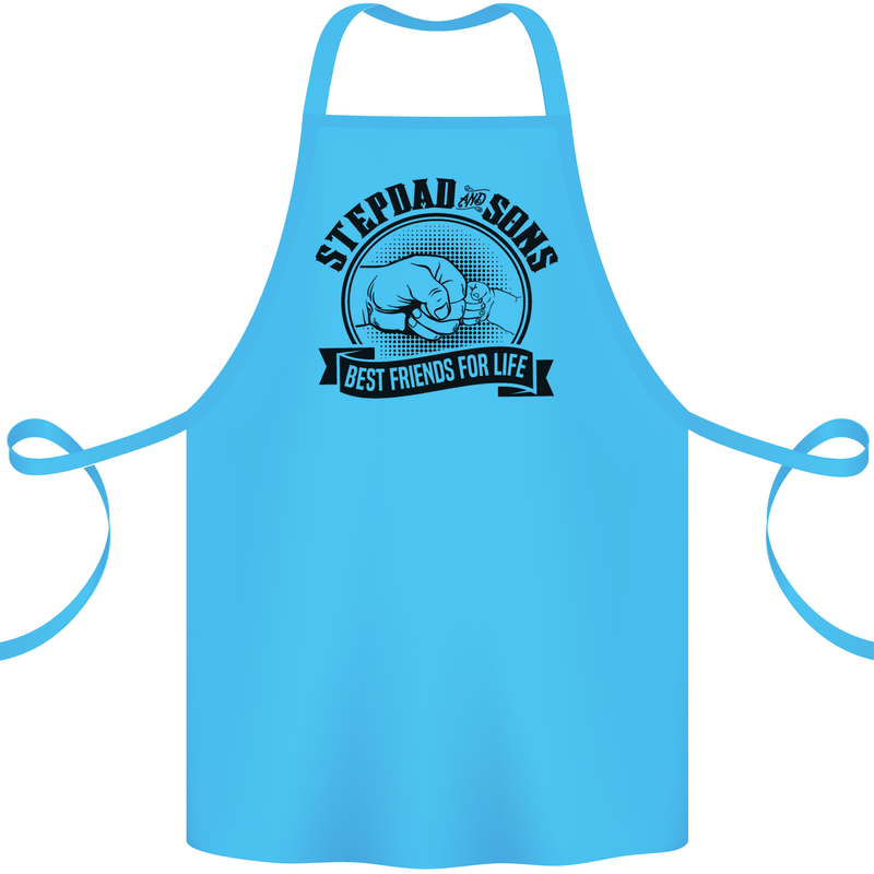 Stepdad & Sons Best Friends Father's Day Cotton Apron 100% Organic Turquoise