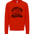 Stepdad & Sons Best Friends Father's Day Mens Sweatshirt Jumper Bright Red