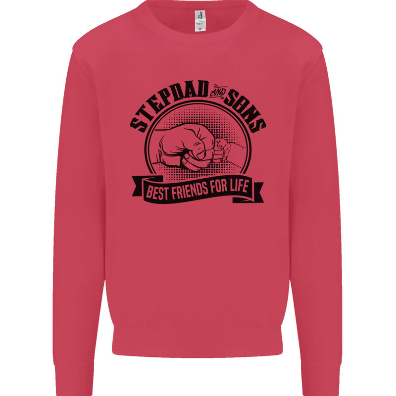 Stepdad & Sons Best Friends Father's Day Mens Sweatshirt Jumper Heliconia