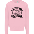 Stepdad & Sons Best Friends Father's Day Mens Sweatshirt Jumper Light Pink