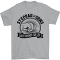 Stepdad & Sons Best Friends Father's Day Mens T-Shirt Cotton Gildan Sports Grey