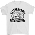 Stepdad & Sons Best Friends Father's Day Mens T-Shirt Cotton Gildan White