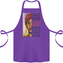 Stick With Love Black Lives Matter Cotton Apron 100% Organic Purple