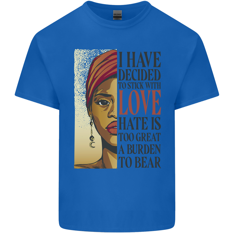 Stick With Love Black Lives Matter Kids T-Shirt Childrens Royal Blue