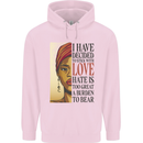 Stick With Love Black Lives Matter Mens 80% Cotton Hoodie Light Pink