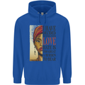 Stick With Love Black Lives Matter Mens 80% Cotton Hoodie Royal Blue