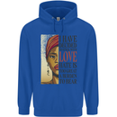 Stick With Love Black Lives Matter Mens 80% Cotton Hoodie Royal Blue