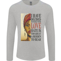 Stick With Love Black Lives Matter Mens Long Sleeve T-Shirt Sports Grey