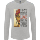 Stick With Love Black Lives Matter Mens Long Sleeve T-Shirt Sports Grey