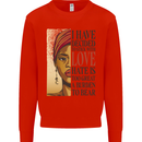 Stick With Love Black Lives Matter Mens Sweatshirt Jumper Bright Red
