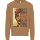 Stick With Love Black Lives Matter Mens Sweatshirt Jumper Caramel Latte