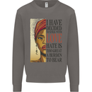 Stick With Love Black Lives Matter Mens Sweatshirt Jumper Charcoal