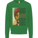 Stick With Love Black Lives Matter Mens Sweatshirt Jumper Irish Green