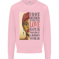 Stick With Love Black Lives Matter Mens Sweatshirt Jumper Light Pink