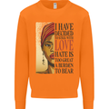 Stick With Love Black Lives Matter Mens Sweatshirt Jumper Orange
