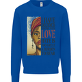 Stick With Love Black Lives Matter Mens Sweatshirt Jumper Royal Blue